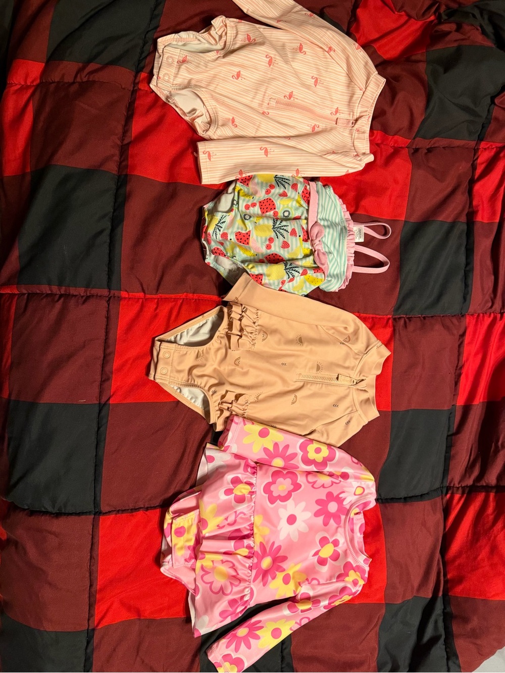 Carter's Pink and White Striped Baby swimsuit